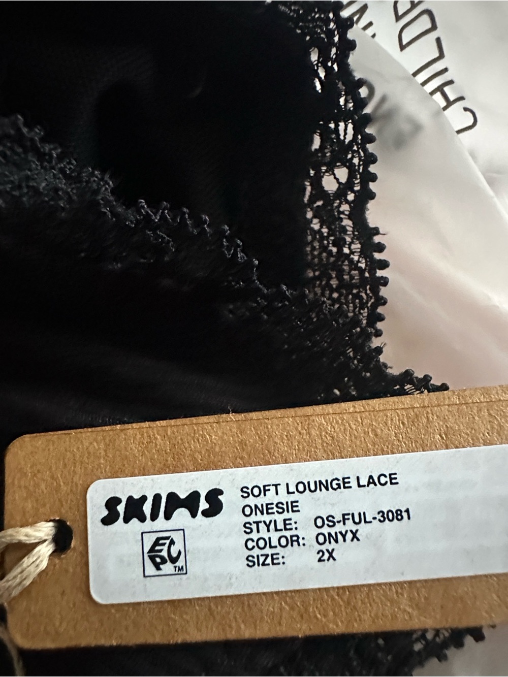 SKIMS Soft Lounge Lace Onesie - Onyx Black